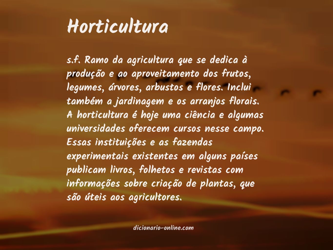 Significado de horticultura