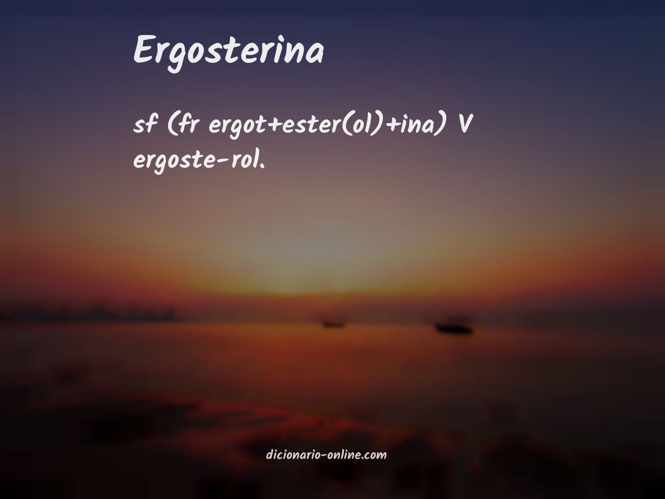 Significado de ergosterina
