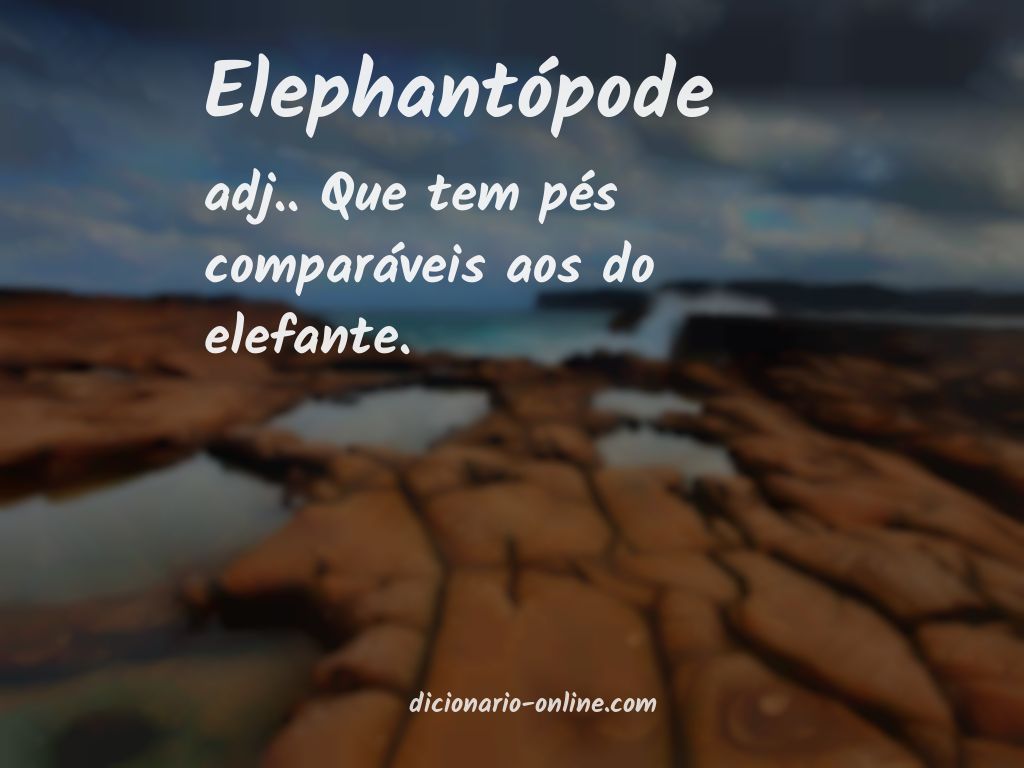 Significado de elephantópode
