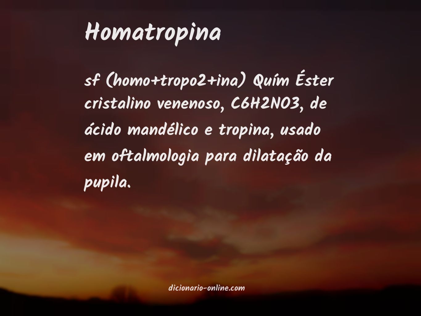 Significado de homatropina