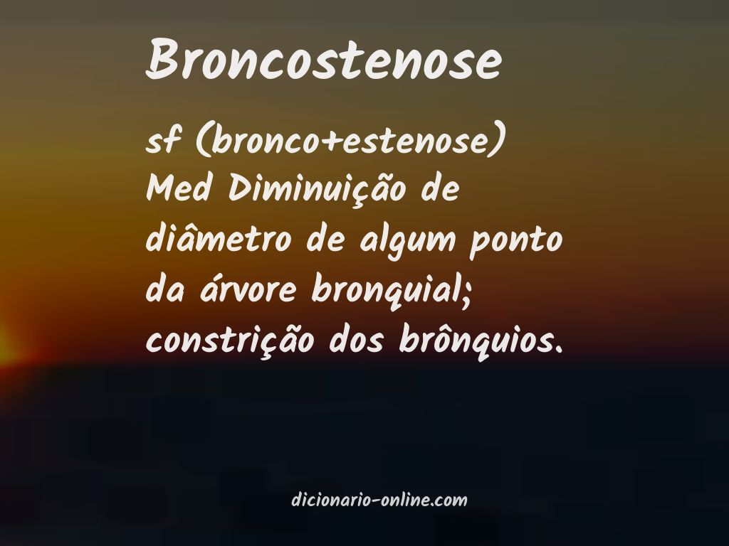 Significado de broncostenose