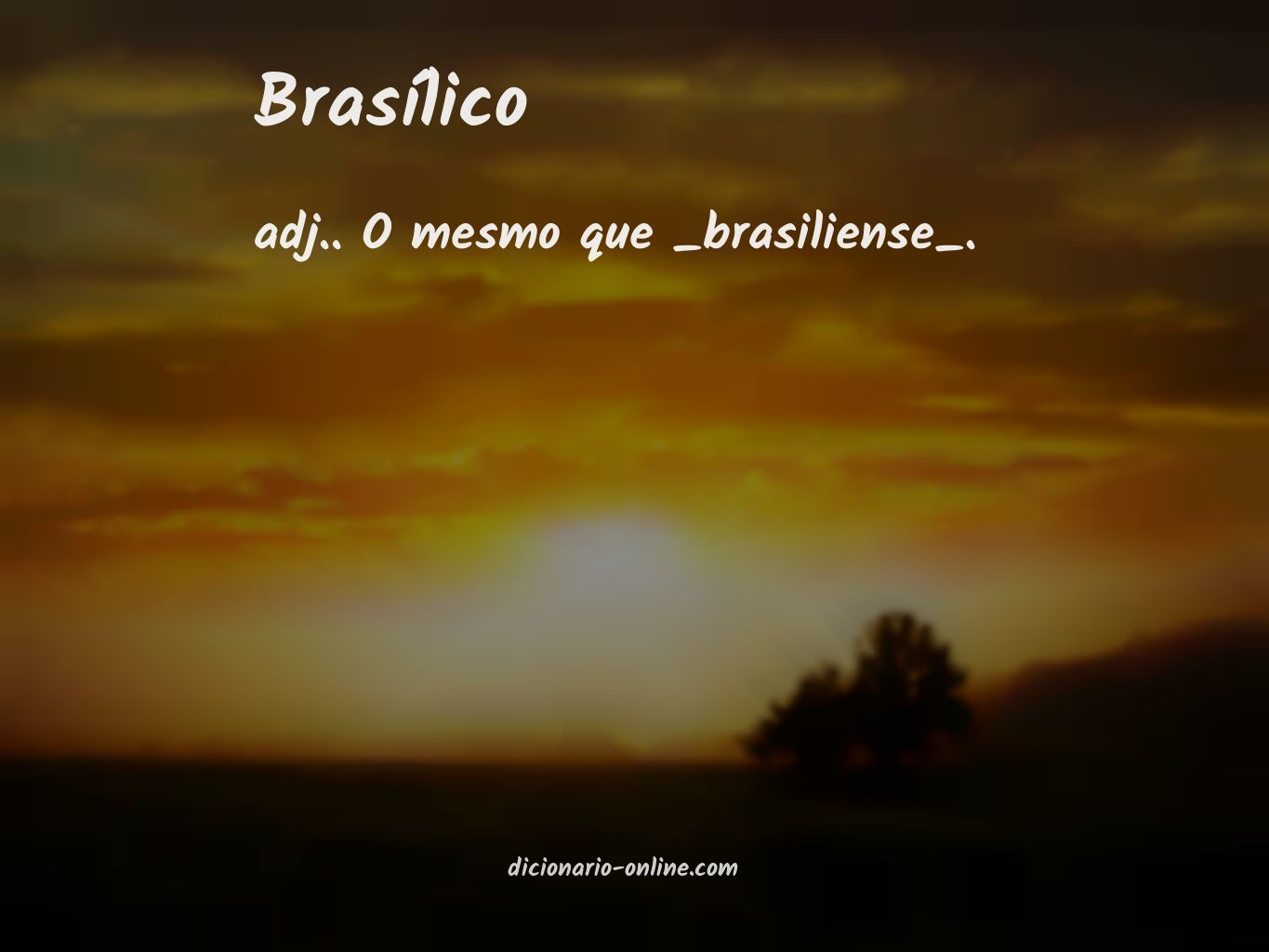 Significado de brasílico
