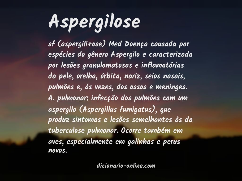Significado de aspergilose