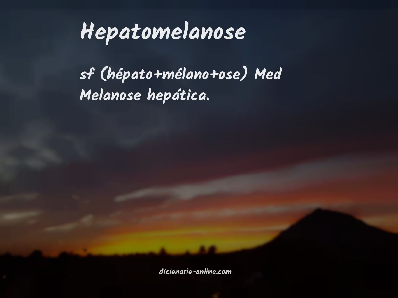 Significado de hepatomelanose