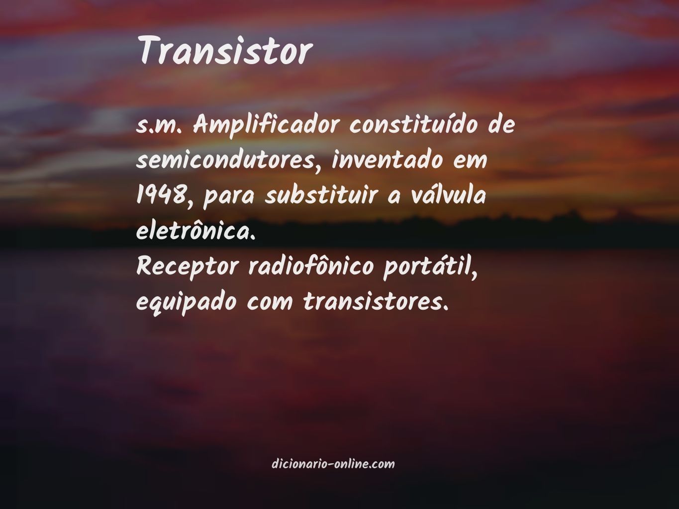 Significado de transistor