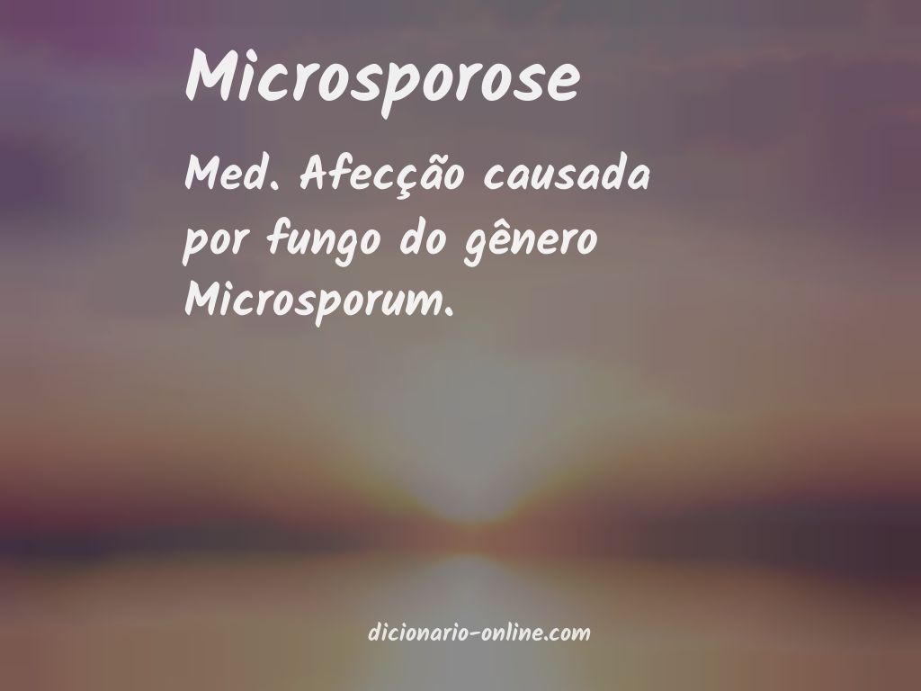 Significado de microsporose