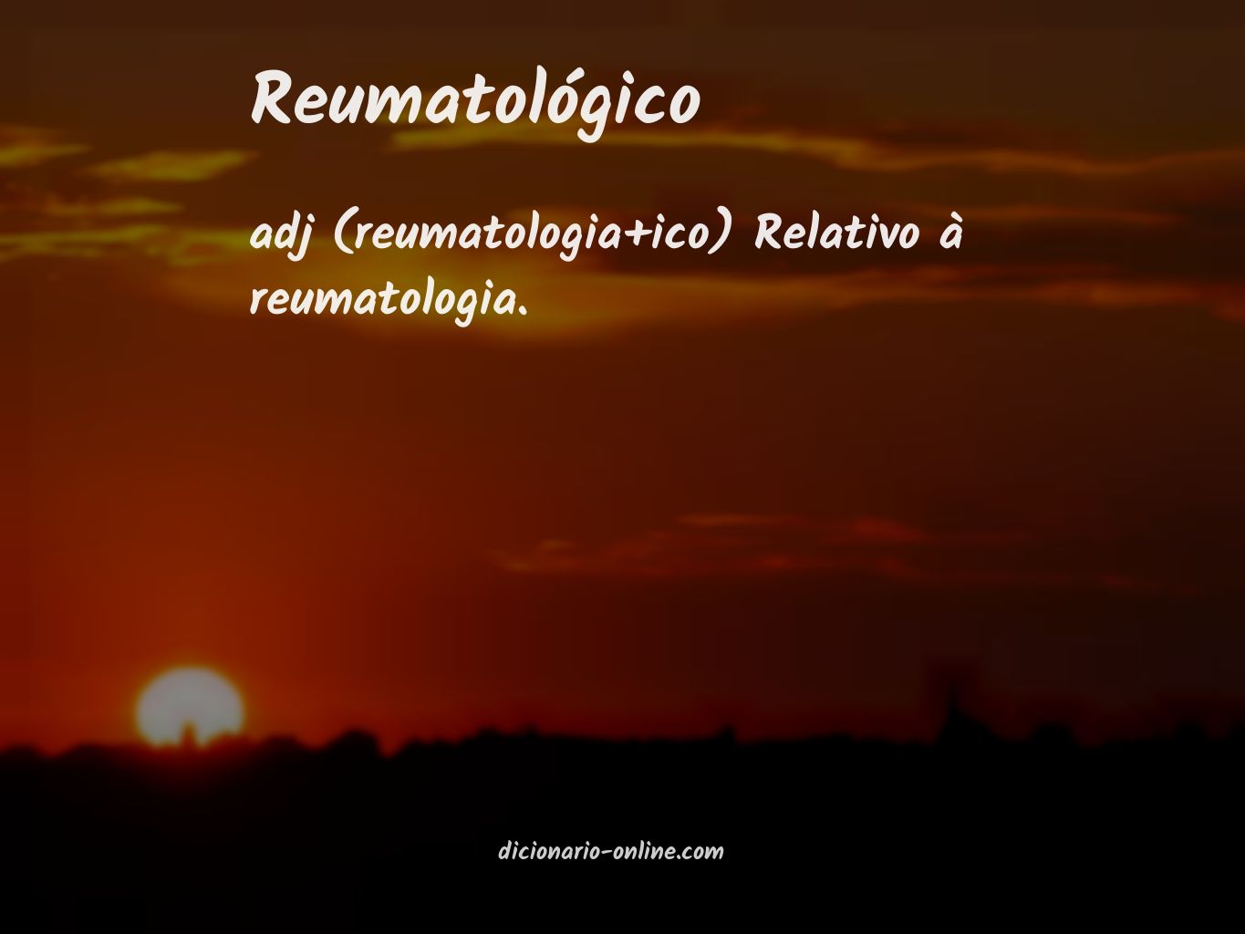 Significado de reumatológico