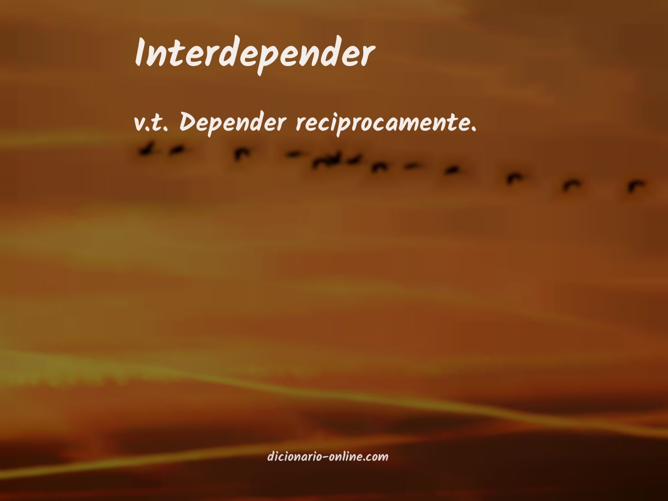 Significado de interdepender