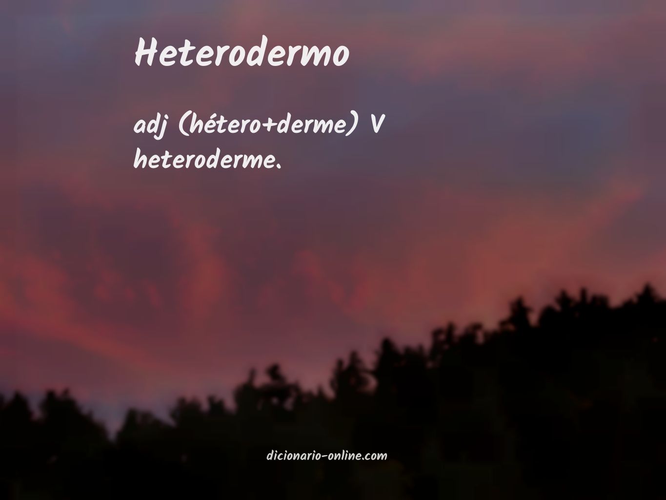 Significado de heterodermo