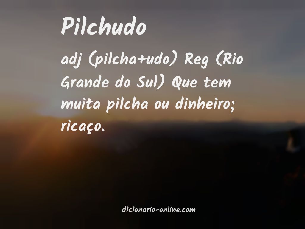 Significado de pilchudo