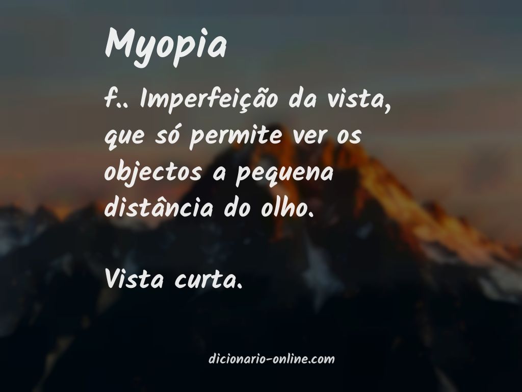 Significado de myopia