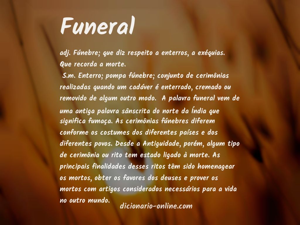 Significado de funeral