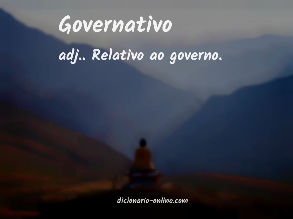 Significado de governativo