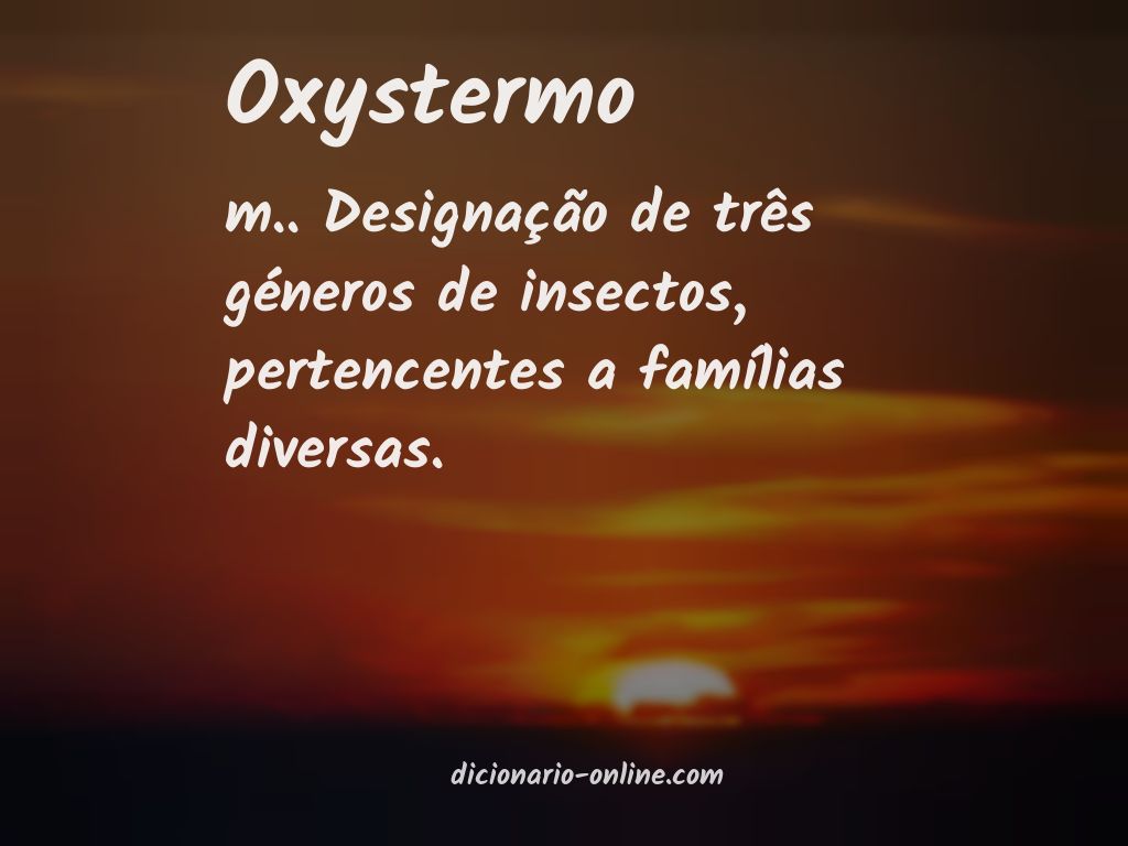Significado de oxystermo
