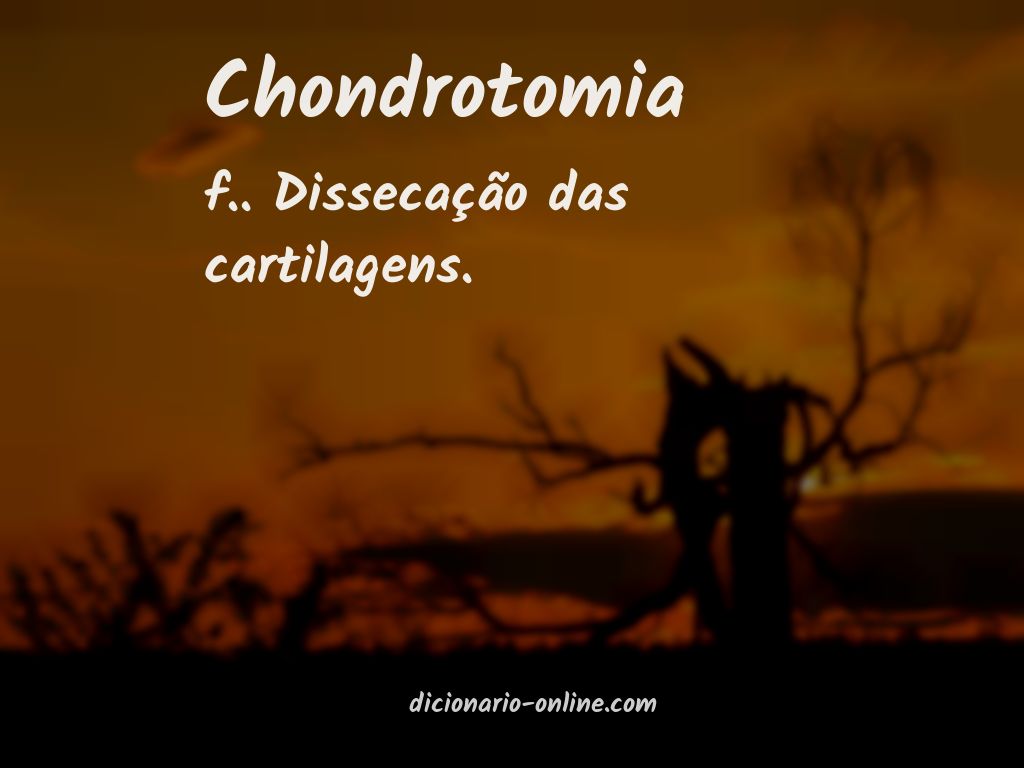 Significado de chondrotomia