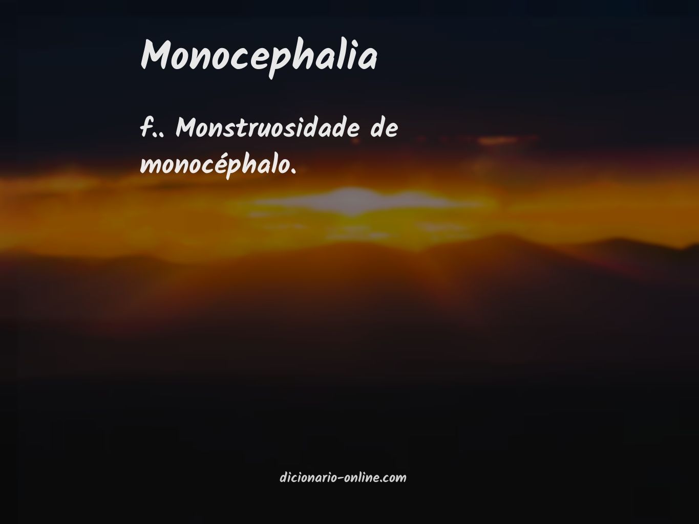Significado de monocephalia