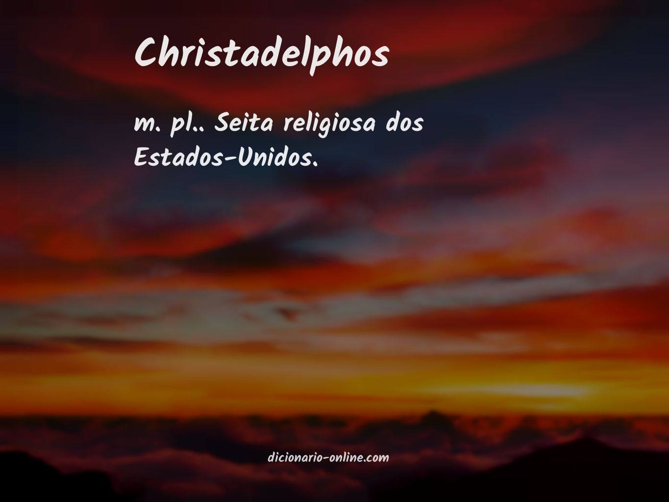 Significado de christadelphos