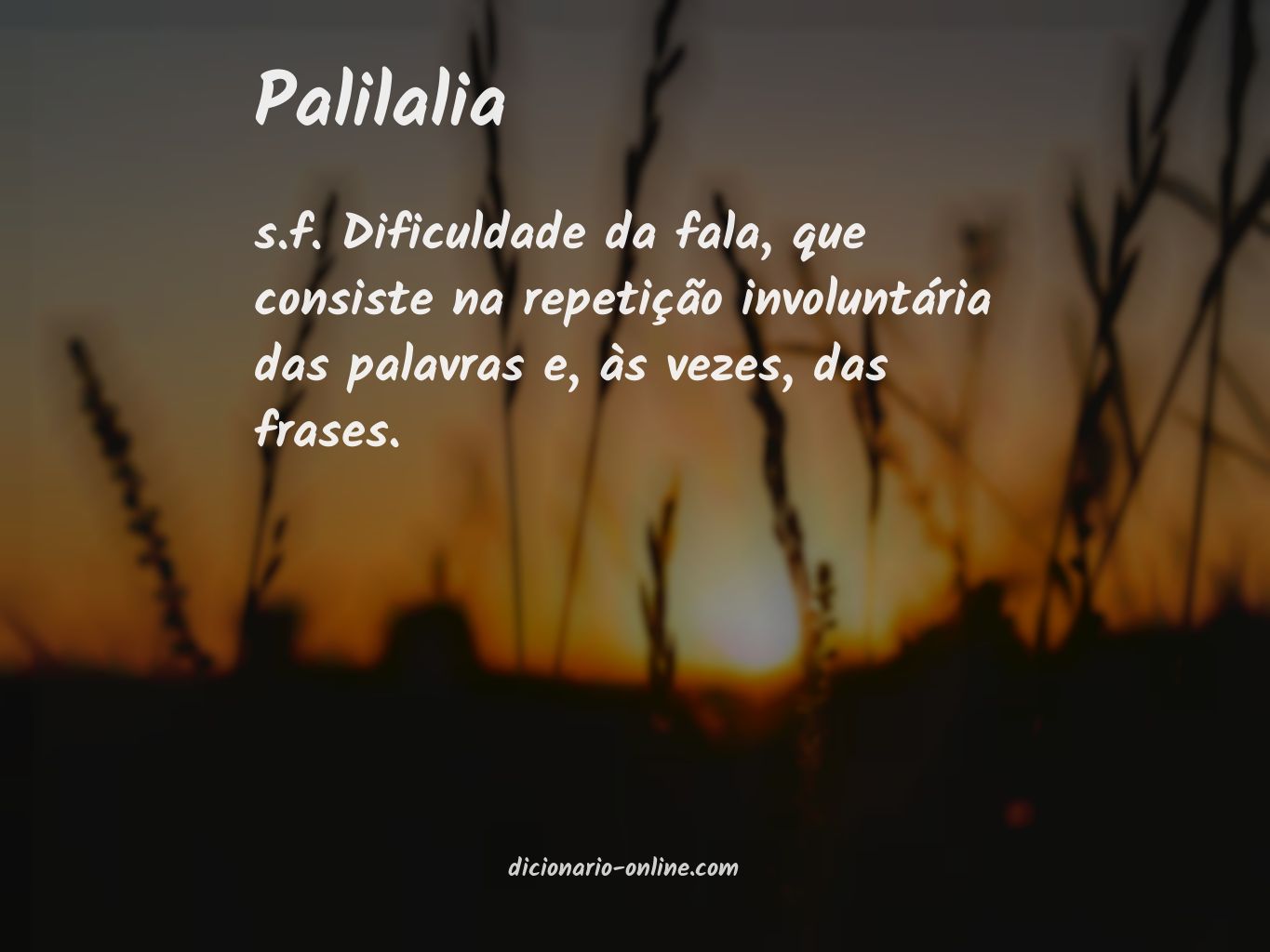 Significado de palilalia