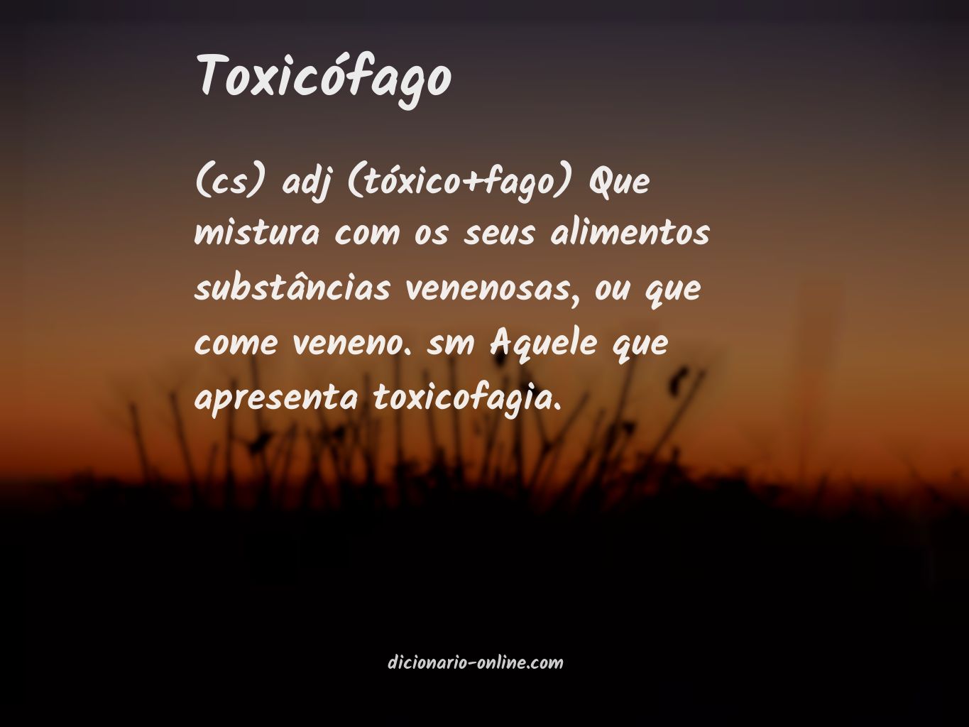 Significado de toxicófago
