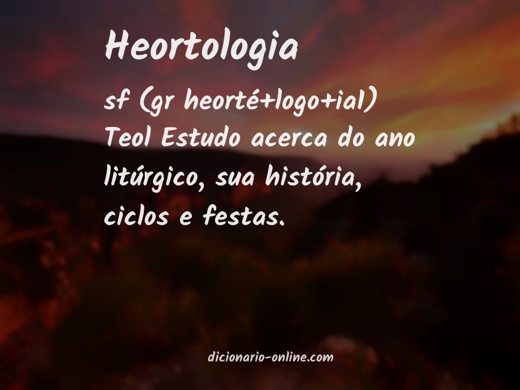 Significado de heortologia