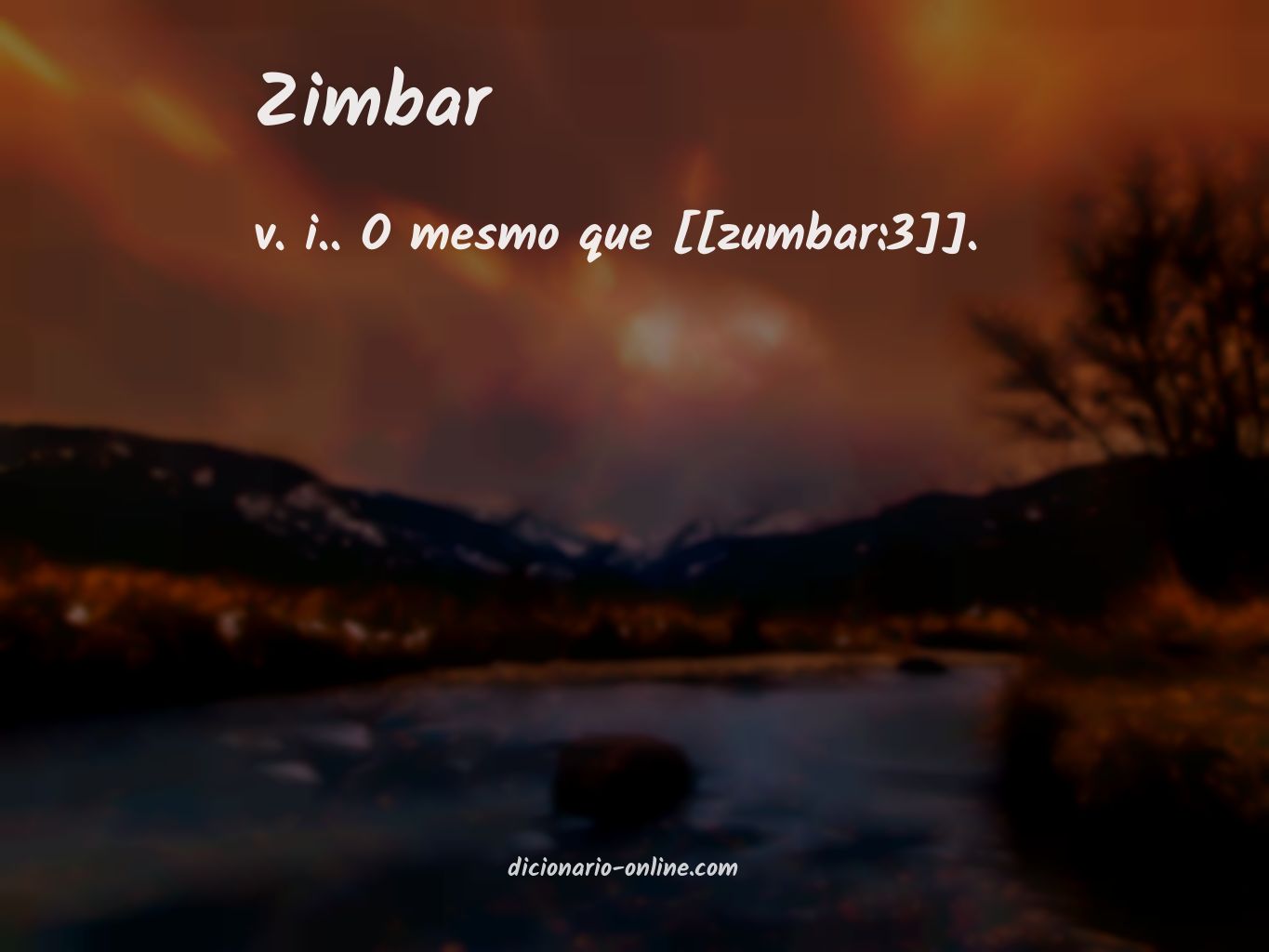 Significado de zimbar