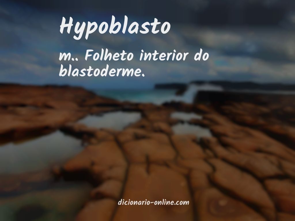 Significado de hypoblasto