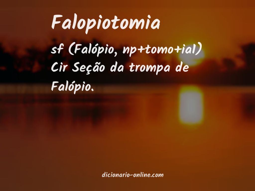 Significado de falopiotomia