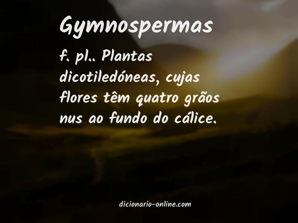 Significado de gymnospermas