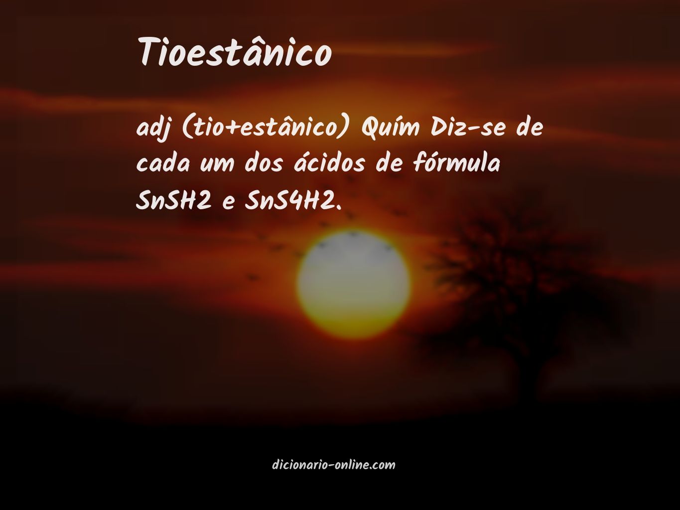 Significado de tioestânico