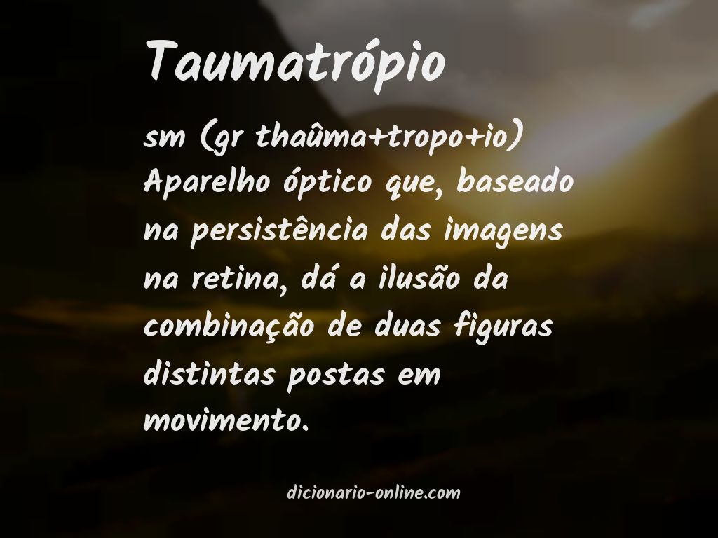 Significado de taumatrópio