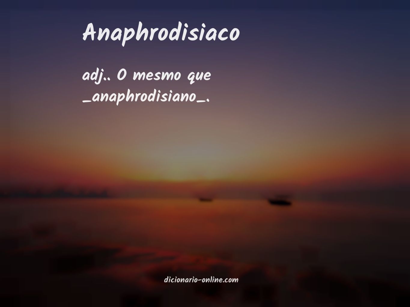 Significado de anaphrodisiaco