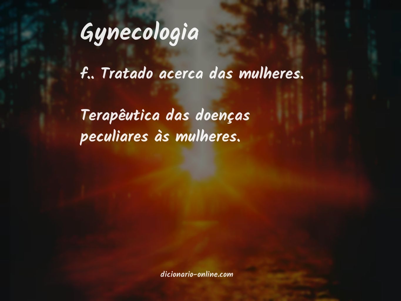 Significado de gynecologia