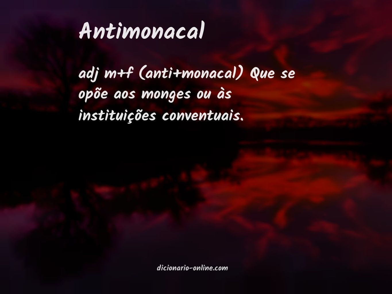 Significado de antimonacal
