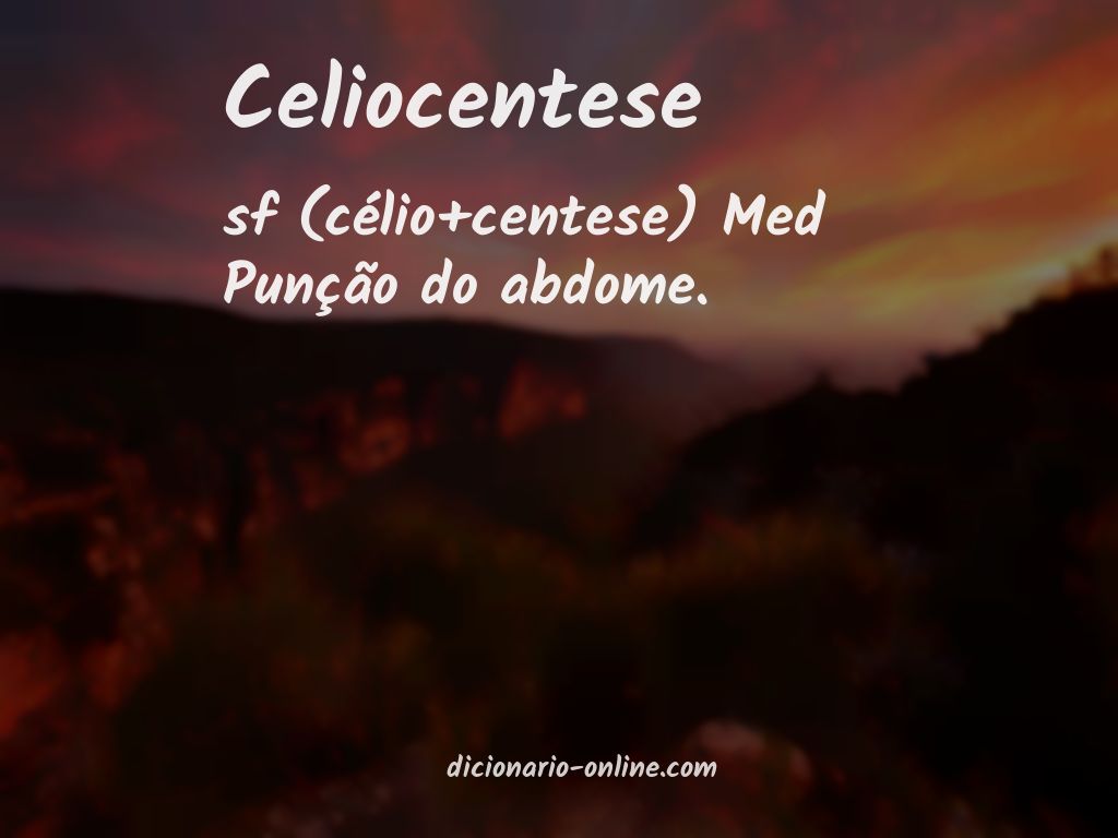 Significado de celiocentese