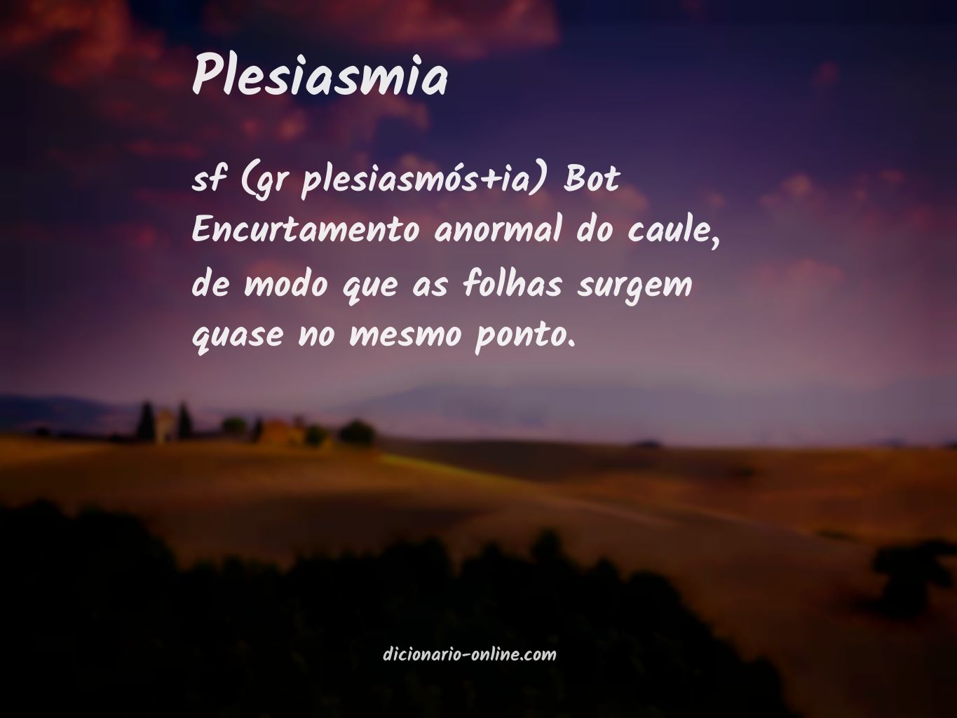 Significado de plesiasmia