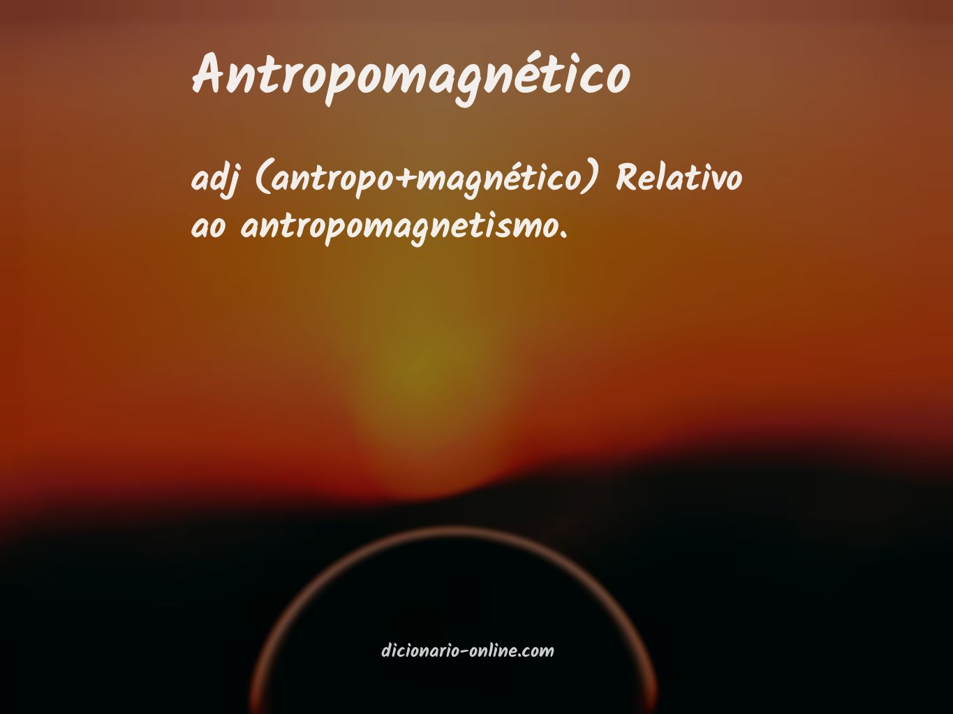 Significado de antropomagnético