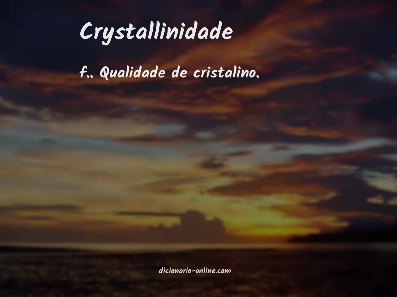 Significado de crystallinidade