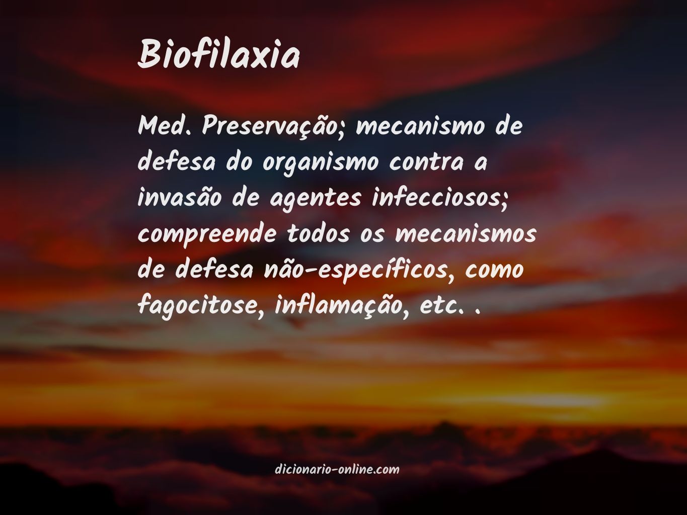 Significado de biofilaxia