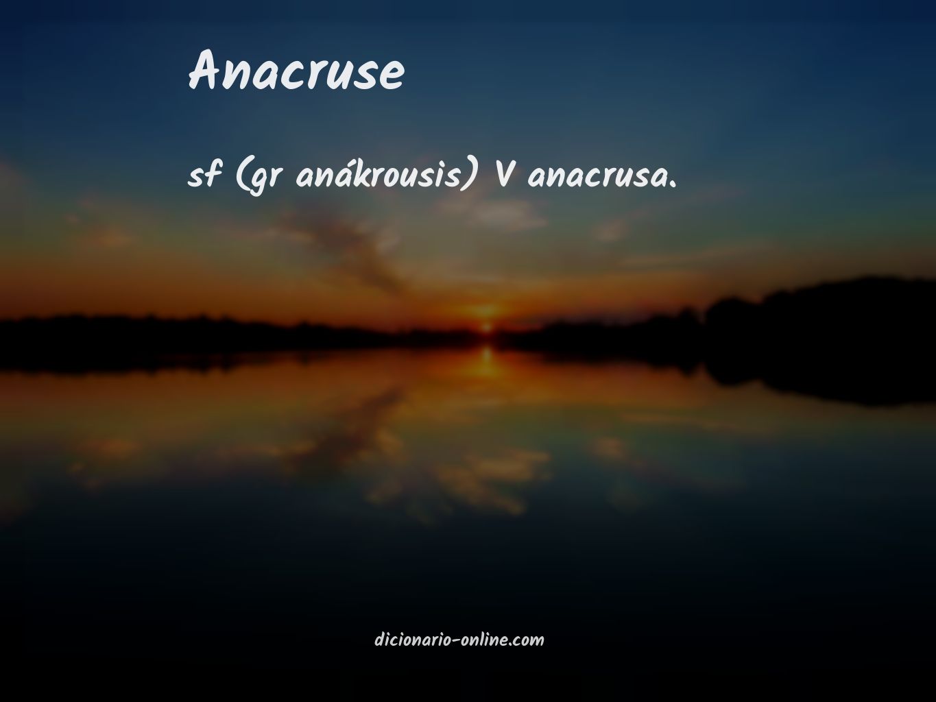 Significado de anacruse