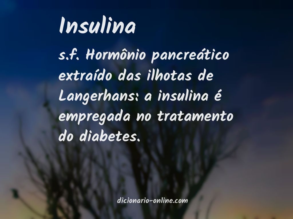 Significado de insulina