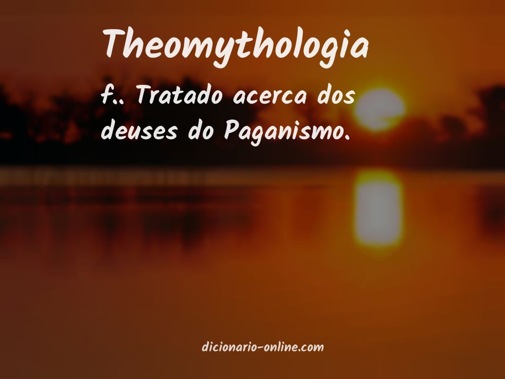 Significado de theomythologia