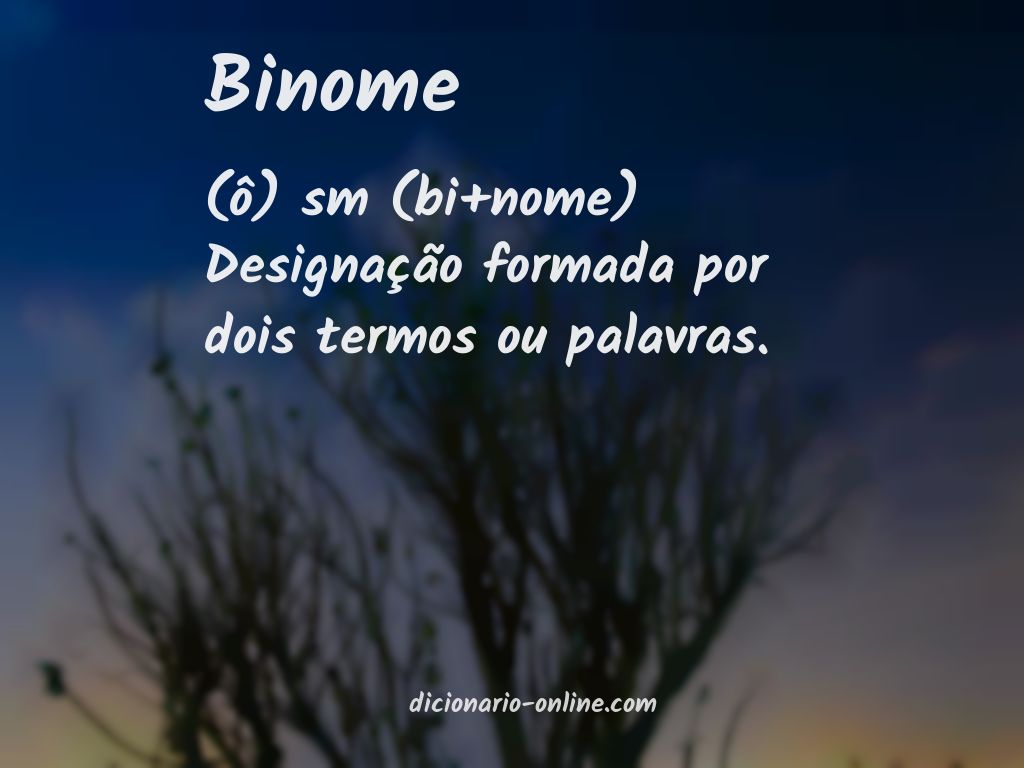 Significado de binome