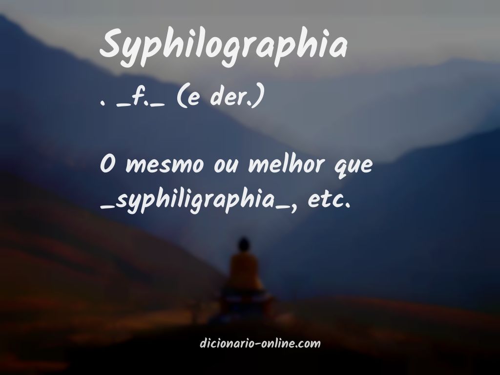 Significado de syphilographia