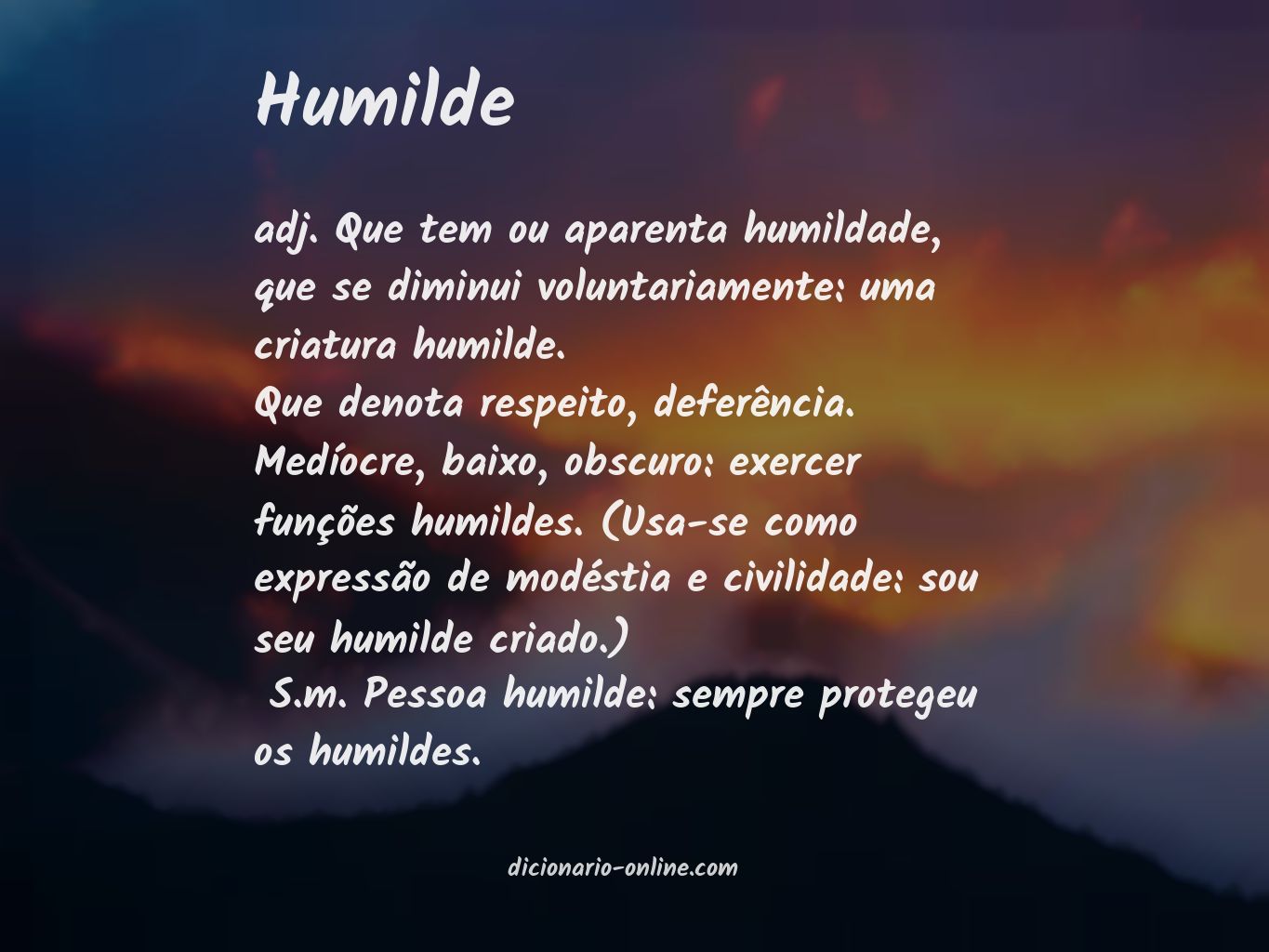 Significado de humilde