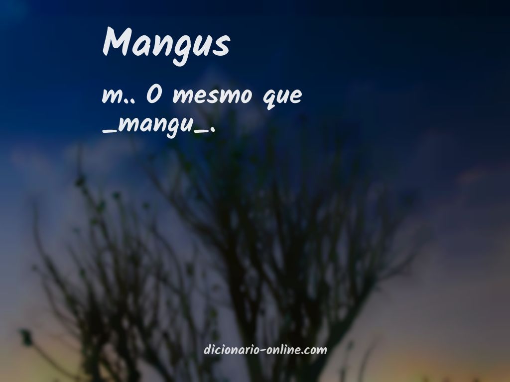 Significado de mangus