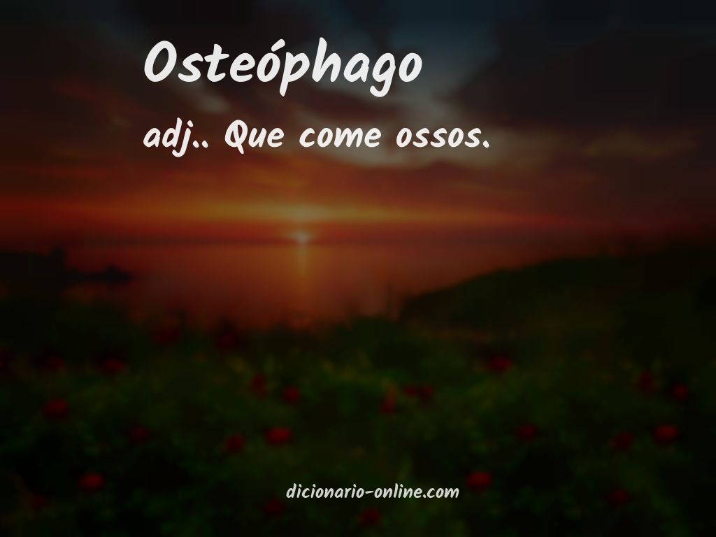 Significado de osteóphago