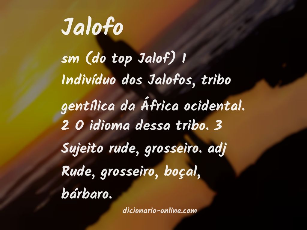 Significado de jalofo