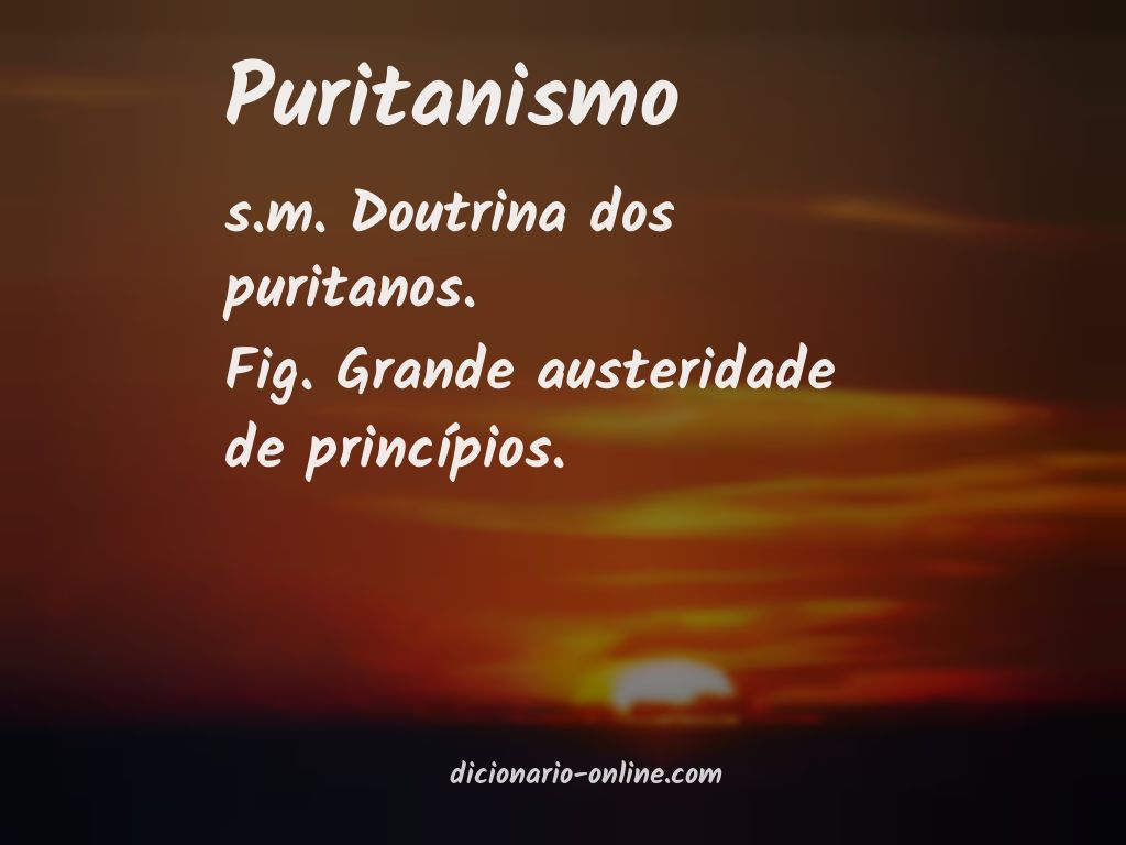 Significado de puritanismo