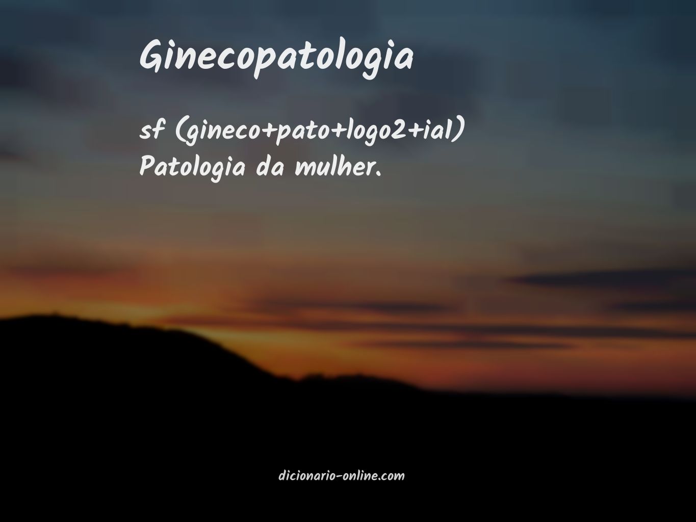 Significado de ginecopatologia