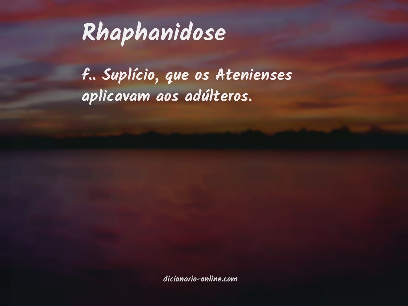 Significado de rhaphanidose